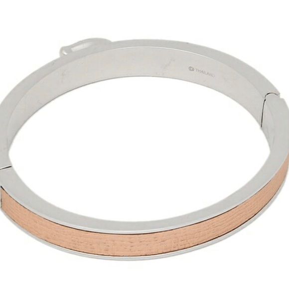 Coach Leather Rose Gold Bangle - Picture 2 of 8